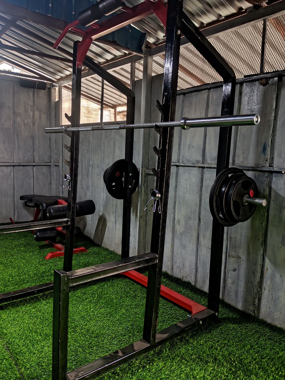 TrankFit Fitness Yard at night